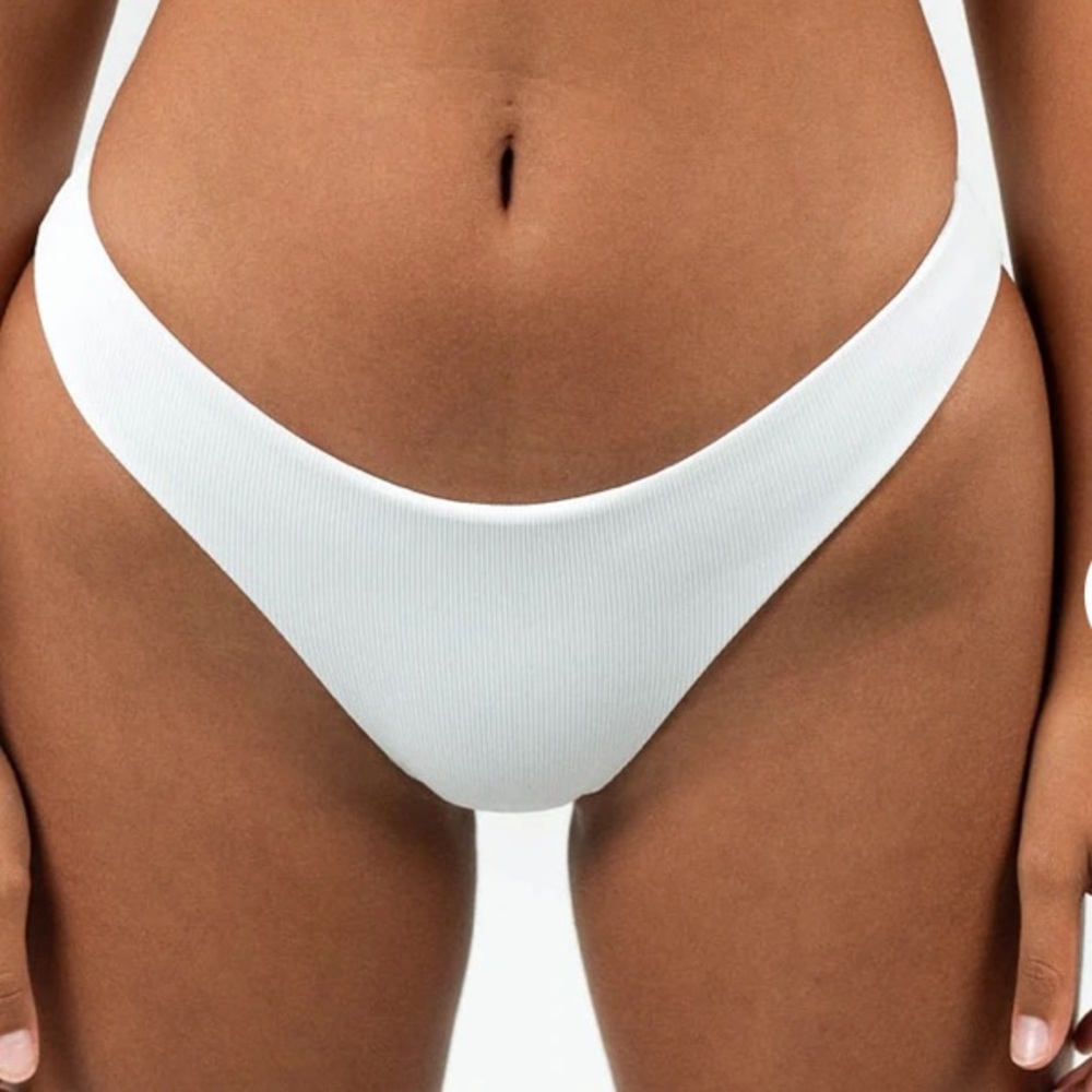 No Bad Addition FULL COVERAGE BIKINI BOTTOMS | MATILDA BIANCO Size Small White
